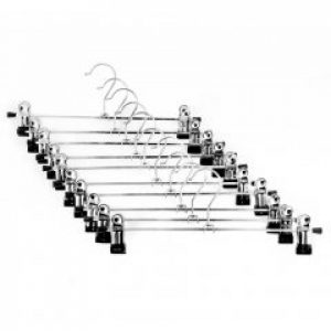 Набор вешалок Hanger брючных с прищепками хромированных 40 см 10 шт (06-03-07)