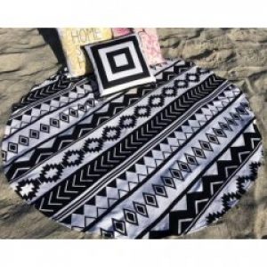 Полотенце пляжное Art of Sultana Black and white круглое d 150см