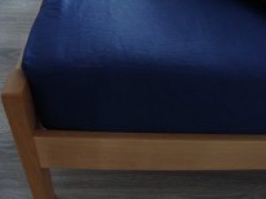 Простынь на резинке Novita Сатин 90х200 Blue Ecotton (ROZ6400059431)