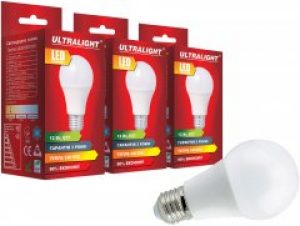 Светодиодная лампа Ultralight LED A60 12W 3000K E27 (UL-51884) 3 шт