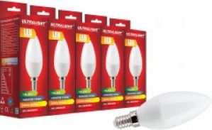 Светодиодная лампа Ultralight LED C37 7W 3000K E14 (UL-51891) 5 шт