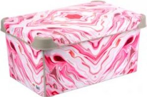 Контейнер для хранения с крышкой Violet House Decor Marble Red 10 л (0647 DECOR Marble RED с/кр. 10 л)