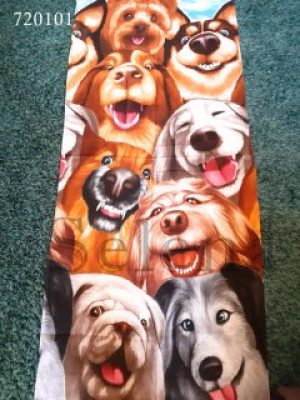 Полотенце пляжное вафельное "Гав" Selena 70х145 см 720101