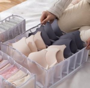 Органайзер для хранения белья на 6 секций (серый)