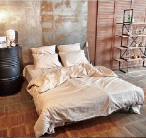 Комплект постельного белья Царский Дом Капучино страйп-сатин 2х145х215 см (6515500)