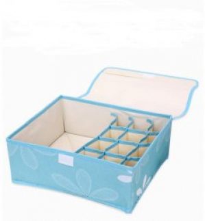 Органайзер для белья с крышкой на липучке 13 секций Голубой LK 103-10218873
