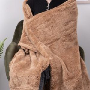 Плед пухнастий 180см*220см колір капучино (1836) KOLOCO