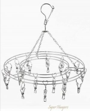 Вешалка вертушка Hanger круглая металл диаметр 36 см на 20 прищепок