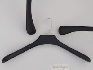 Вешалка для одежды Hanger MB45 45 см деревянная черная с расширенными плечами