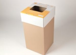 Контейнер для сортування пластику Green Home&Office картонний 85 л жовтий