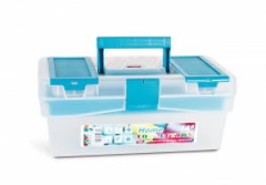 Ящик с вкладкой для хранения лекарств канцелярии или других мелочей Tayg Home пластиковый переносной с защёлкивающейся крышкой 111594
