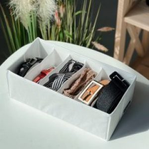 Компактный органайзер для белья на 6 прямоугольных ячеек WH-Nsk (Белый)