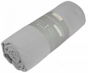 Простынь на резинке трикотажная Home line. Серая 110-180х200х25