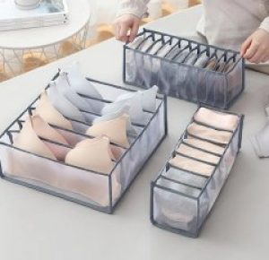 Набор прозрачных органайзеров для белья 3 шт Hongxing K9 серый
