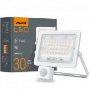 Светодиодный прожектор VIDEX F2e 30W 5000K VL-F2e305W-S с регулируемым датчиком движения и освещенности