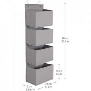 Подвесной надверный органайзер с 4 карманами Tatkraft Wonder (белый)