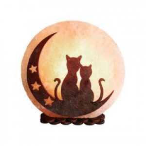 Соляной светильник Коты на Луне 3-4 кг Saltlamp (3244-28073)