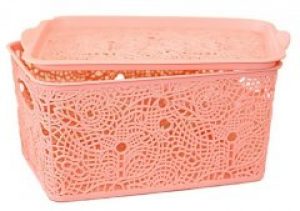 Кошик маленький ажурний з кришкою 27х19х11см арт.9030-1