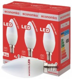 Светодиодная лампа Economka LED CN 4 Вт E14 4200 K (3 шт)
