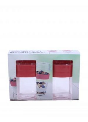 Набор контейнеров для йогурта/салата Ernesto красный IS-11995