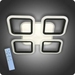 Люстра светодиодная Vatan Light Квадраты-4m с пультом 72Вт Черный