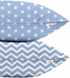 Набор наволочек Cosas Бязь Set Pillow Star ZigZag 40х60 см 2 шт Blue (4822052024843)