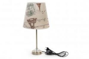 Лампа настольная 49см PARIS на металлическом основании и тканевым абажуром BonaDi 230-815