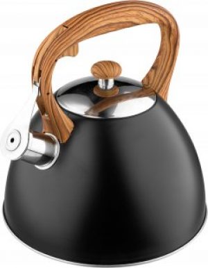 Чайник Florina Frank 2.5 л черный со свистком (5C6026)