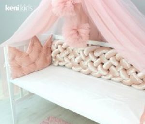 Бортик-Косичка в детскую кроватку KENI 6-х прядная на одну сторону