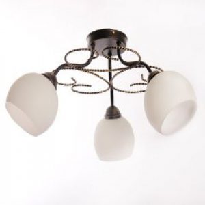 Люстра класична Spectr на три плафона чорна 3101/3