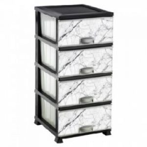 Комод пластиковый Elif Белый мрамор 298-26