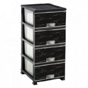 Комод пластиковый Elif Черный мрамор 298-27