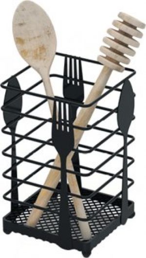 Держатель для столовых приборов настольный Tekno-tel MG070 металлический 10.5х10.5х13 см черный (8682749005274)