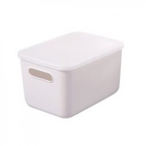 Ящик для хранения с крышкой MVM FH-11 WHITE S пластиковый