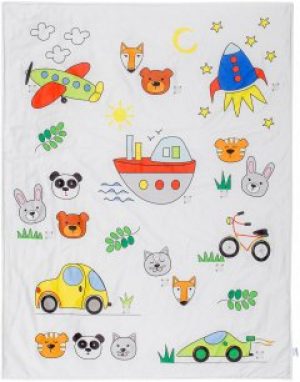 Детское говорящее одеяло Kajka World сатин серое 80x100 см (KAJKA0036sr)