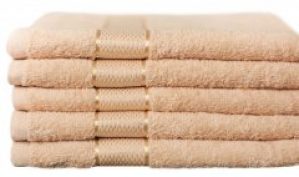 Махровое полотенце SoundSleep Rossa 70х140 см Бежевое (92988217)