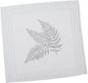 Салфетка-подкладка Limaso под тарелку новогодняя с узорами из серебряной люрексовой нитью FS80-RUNNER005-17 17x18 см (ROZ6400052584)