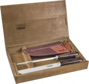 Набор нож для мяса и точило Tramontina Barbecue Polywood 2 предмета (29899/562)