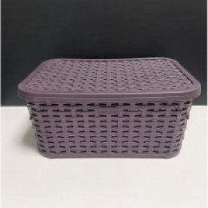 Корзина для хранения бытовых вещей Irak Plastik 5 л под ротанг SP-290 темно-фиолетовый