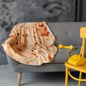 Плед Лаваш круглый махра велсофт 120 см