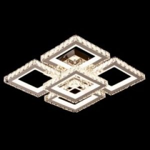 Люстра LED+хрусталь Свет хром з пультом 296W 201909 CH