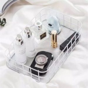 Корзина для хранения металическая 24.8x15.8.6.5 см белая