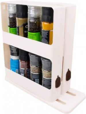 Раздвижная стойка для специй Omak Plastik Deco Bella пластик 11.3x30.3x30 см (8694816811398)