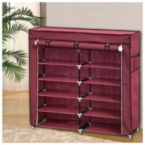 Шафа тканинна подвійна для взуття Shoe Cabinet 5 Layer 6510 114 * 30 * 92