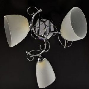 Люстра класична Свет на три плафона срібляста 7501/3 CR