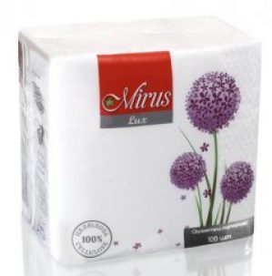 Серветка паперова для сервірування Mirus Lux 33см 100шт одношарова (С-33/1/100)