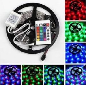 Лента светодиодная в силиконе (влагозащищенная) UKC RGB 3528 - полный комплект 5 метров