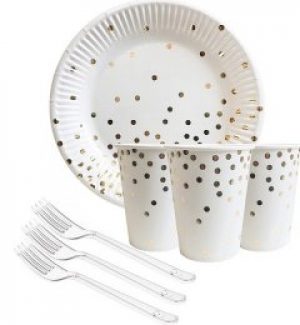 Набор одноразовой посуды "Конфетти"