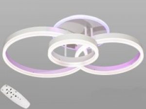 Стельова світлодіодна люстра з діммером 90W 8174 біла