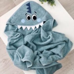 Полотенце уголок детский Колискова MSonya "Дино" возраст 0-5 лет 80x100см мятный